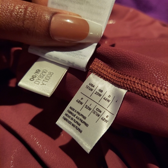 Reebok shiny dusty rose metallic tights - Picture 7 of 11